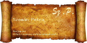 Szemán Petra névjegykártya